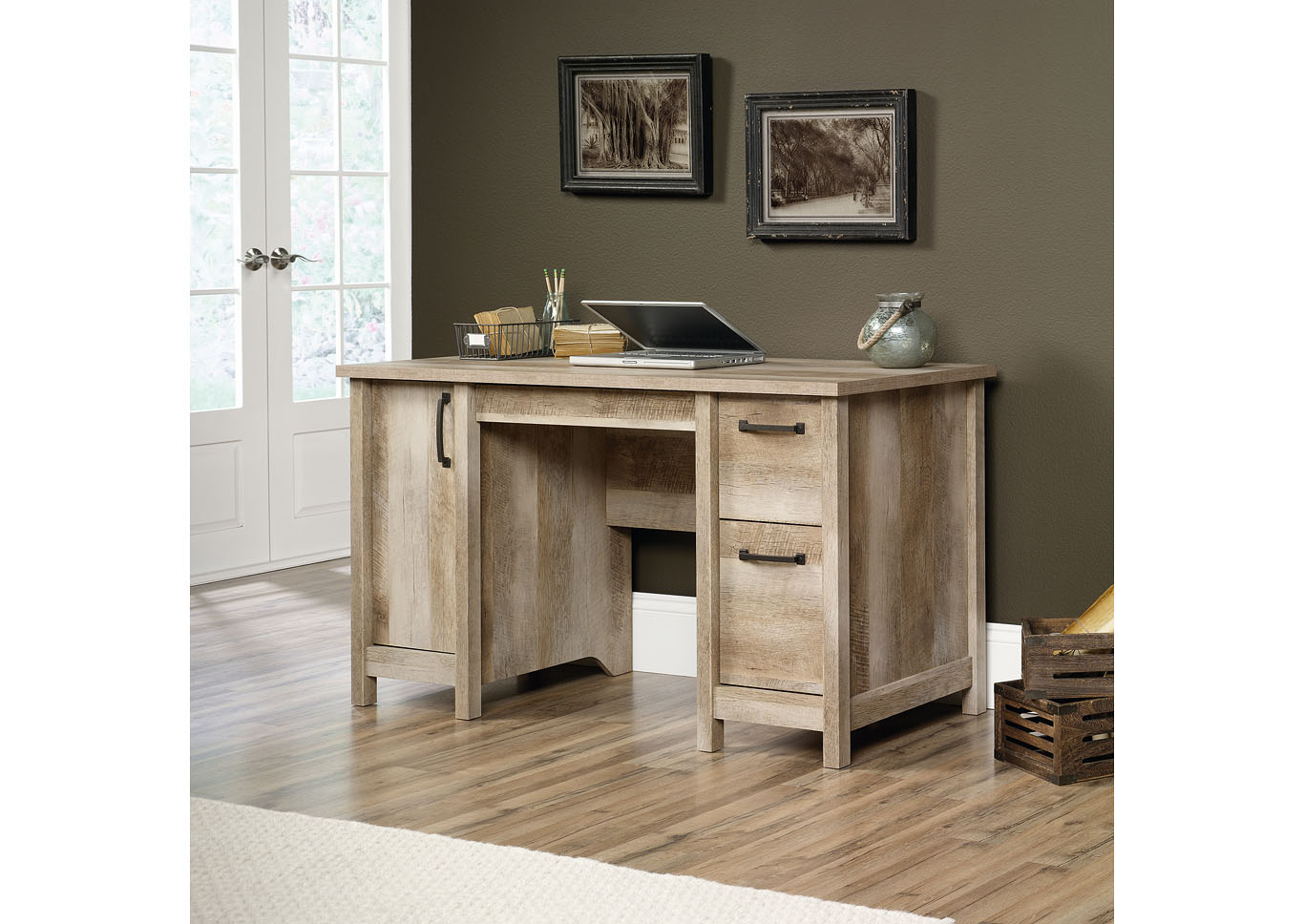 Cannery Bridge Lintel Oak Computer Desk,Sauder